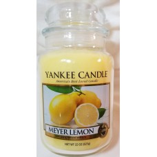 Yankee Candle MEYER LEMON Large Jar 22 Oz Yellow Housewarmer New Wax   202403468047